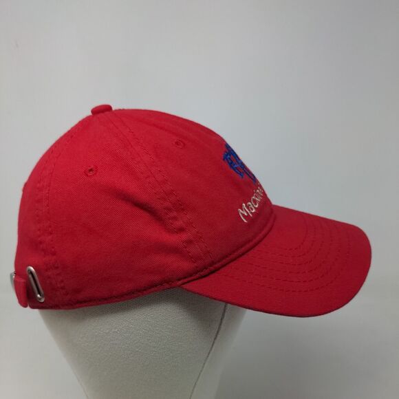 Mackinac Island Boy's Slideback Hat Red Size Child Embroidered Logo - Picture 4 of 7